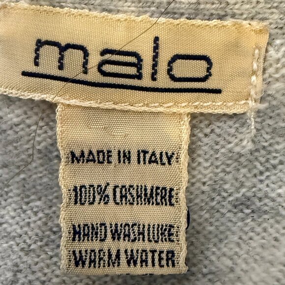 Malo 100% Cashmere Cardigan & Short Sleeve Sweater Set Oatmeal Size Medium - Picture 2 of 14